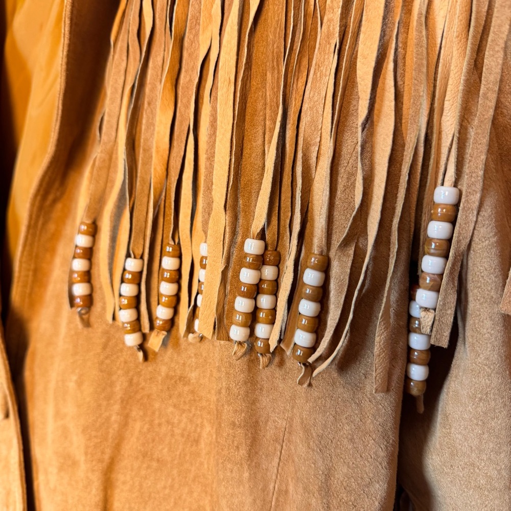 Vintage Desperado Suede Fringe Beaded Jacket – Western Boho Style Size 1 X - Picture 10 of 16